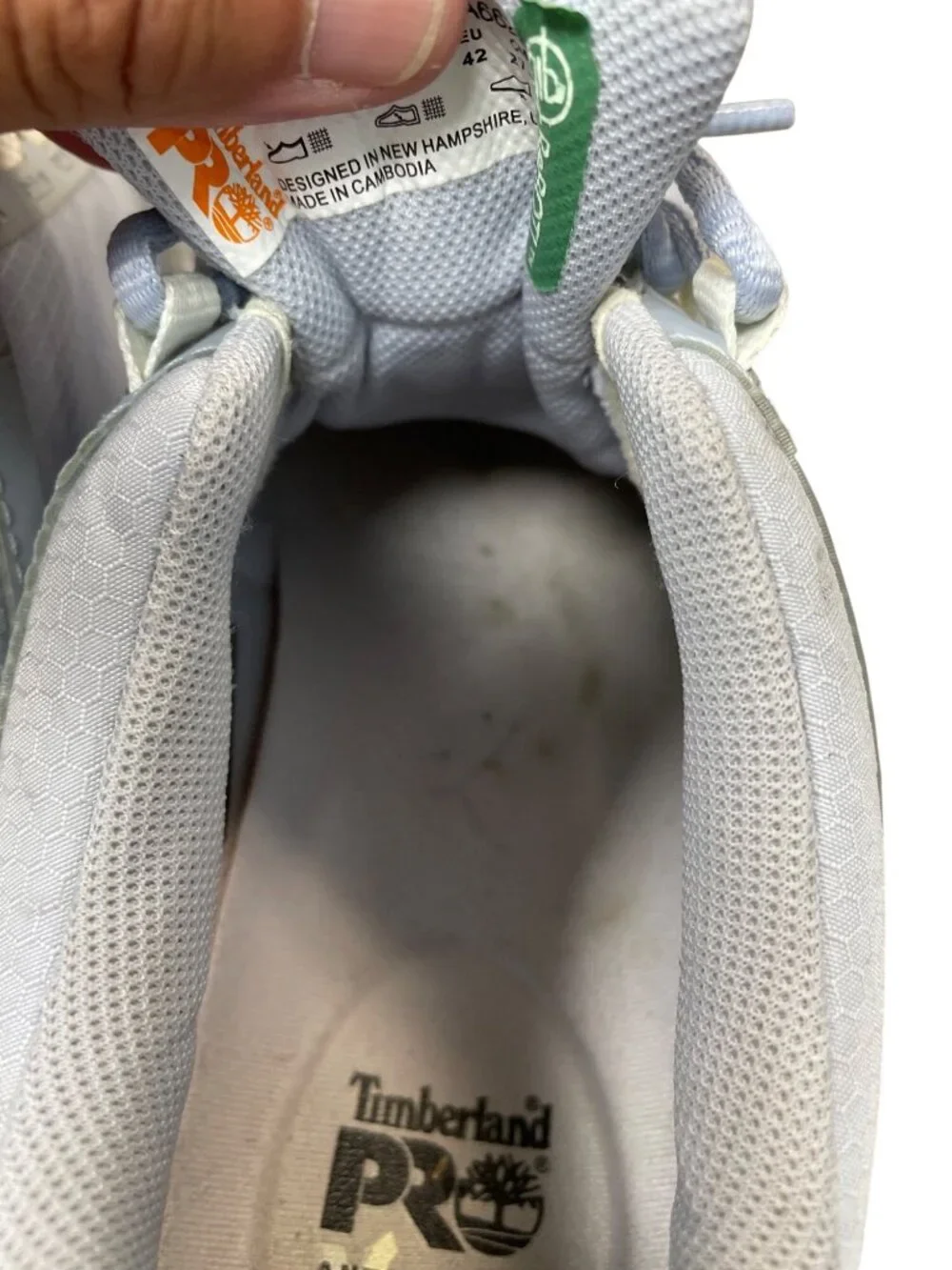 Timberland Pro anti fatique wms blue steel toe work sneakers sz 10M SKU 10-732